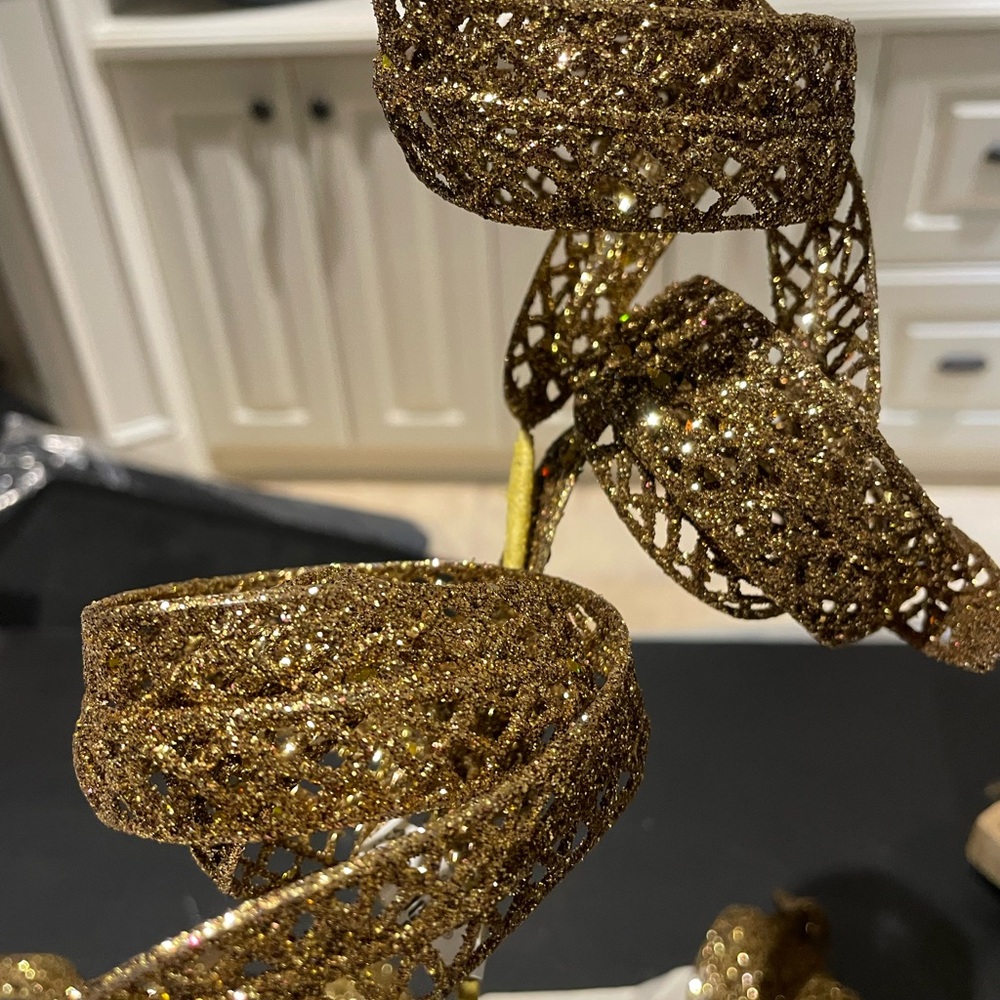 Pier 1 Gold Glitter Decorative Stem